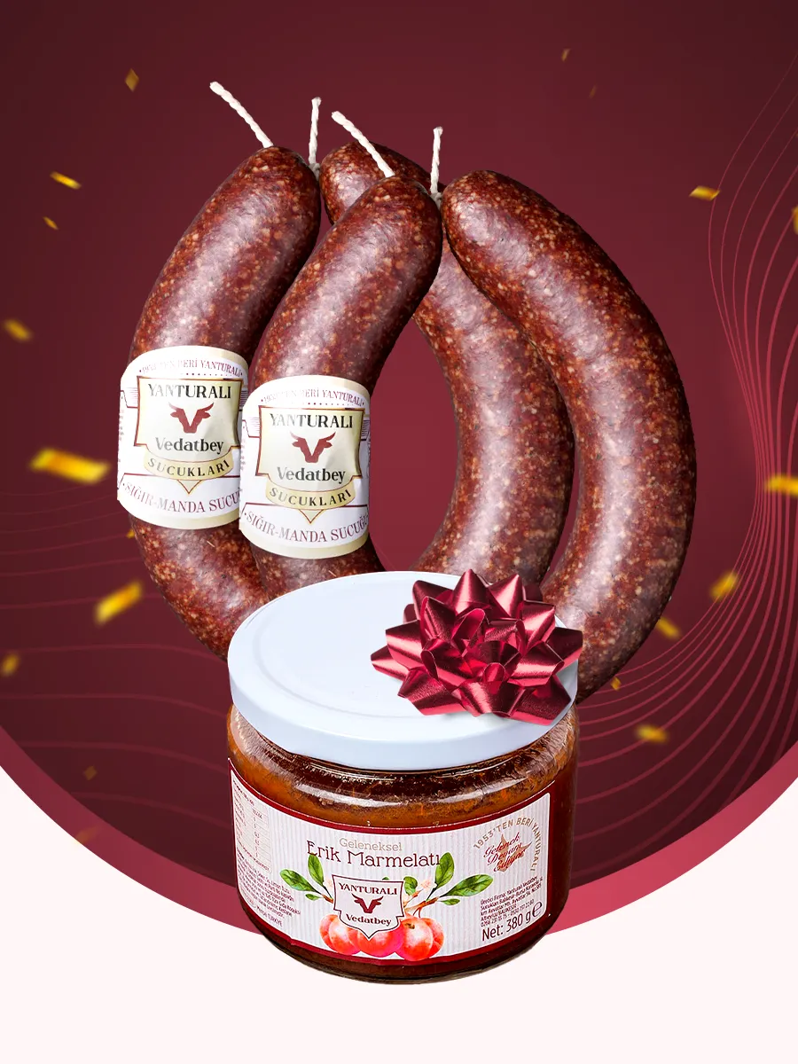 2 KG Sığır & Manda Sucuk Alana Marmelat Hediye